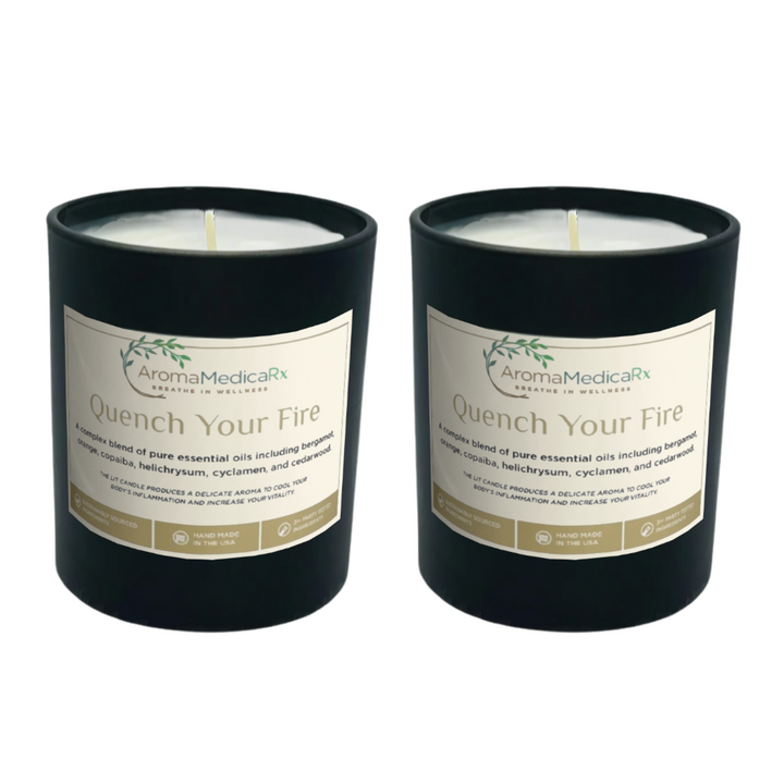 2 pack of 8 oz - AromaMedicaRx Quench Your Fire Medicinal Coconut Soy Candle