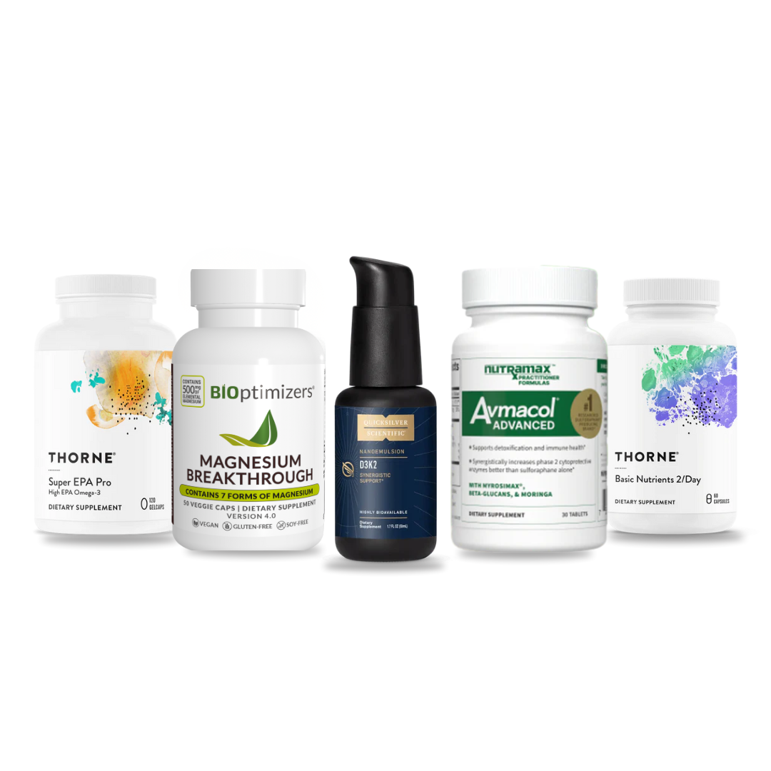 The Foundational Five Supplement Stack — Dr. Rhonda Patrick Inspired | Omega-3, D3+K2, Multivitamin, Sulforaphane, Magnesium