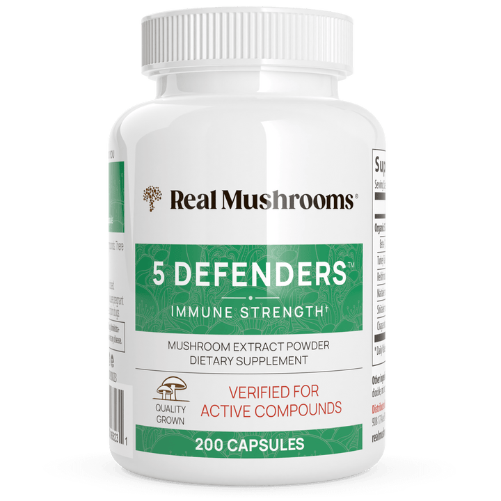 Real Mushrooms 5 Defenders 200 Capsules