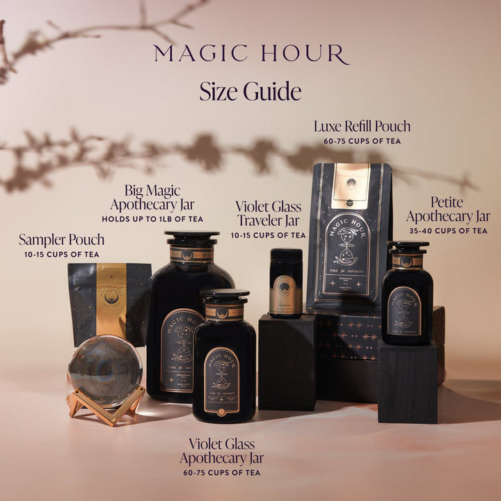 Magic Hour Amethyst: Strawberry-Passionfruit Gemstone Wellness Tea Amethyst Tea is your invitation to savor wellness in every cup