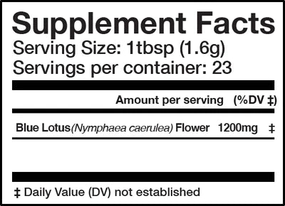 Anima Mundi Blue Lotus Supplement Facts