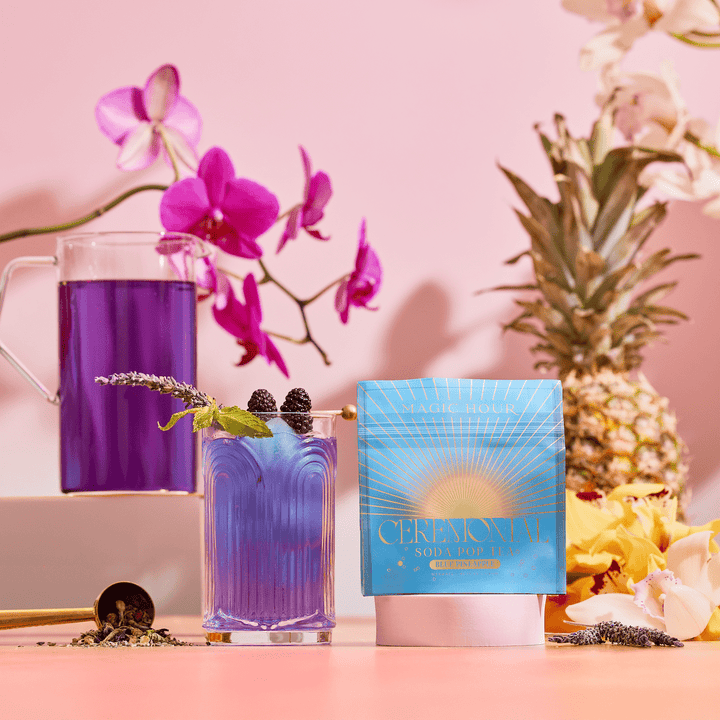 Magic Hour Blue Pineapple: Ceremonial Soda Pop Tea Functional Hydration & Antioxidants
