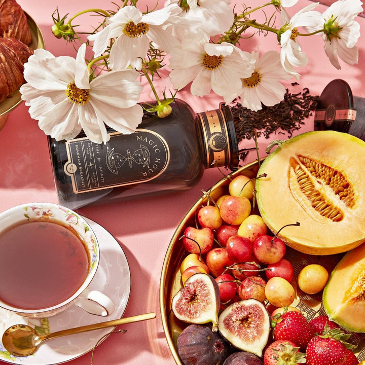 Magic Hour Organic Bohemian Breakfast Black Tea- Probiotic Rich Vanilla Puerh Tea for Digestion & Energy