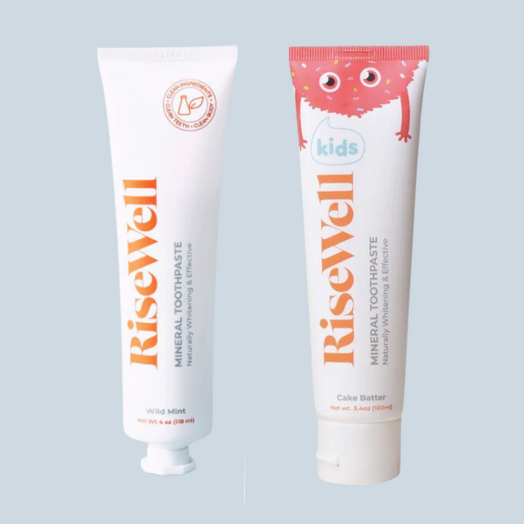 Family Wellness Duo RiseWell Mineral Toothpaste Set For Kids & Adult