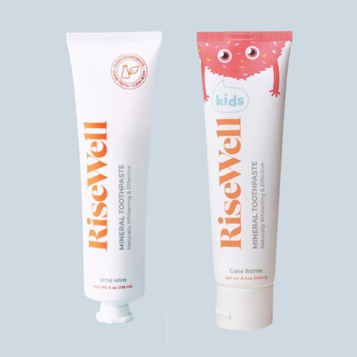 Family Wellness Duo: RiseWell Mineral Toothpaste Bundle For Kids & Adult