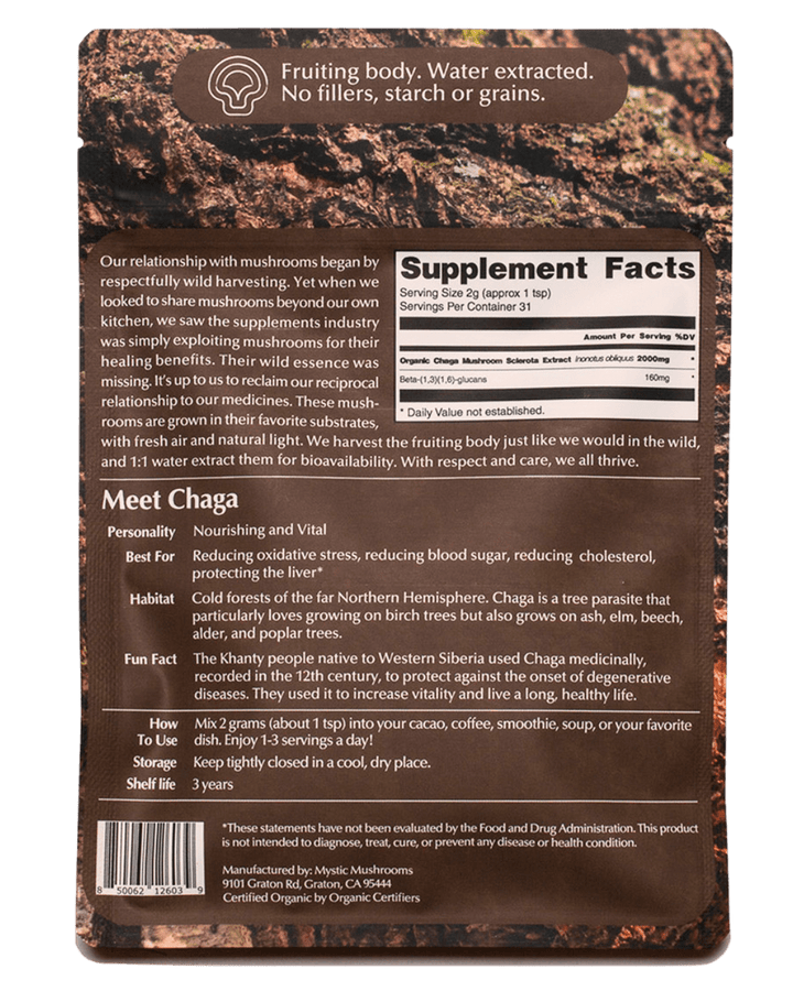 Mystical Mushrooms Chaga Strong Antioxidant Protection