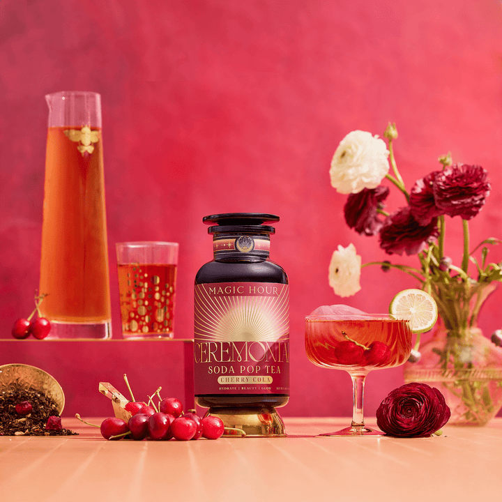 Magic Hour Cherry Cola Black Tea: Ceremonial Soda Pop Tea Effervescent & Uplifting