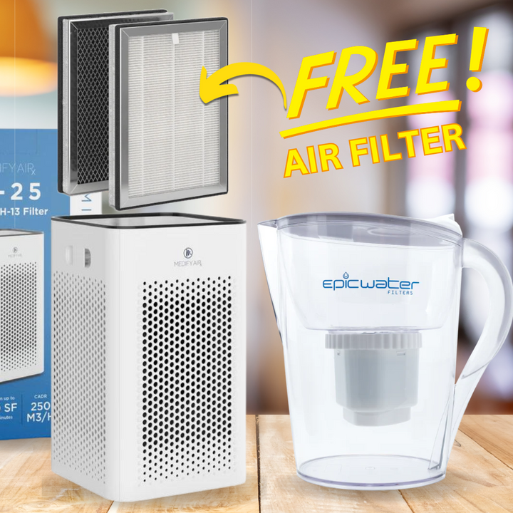 Epic Pure Water and Medify Air Filtration Bundle + Bonus replacement Air Filter Pk