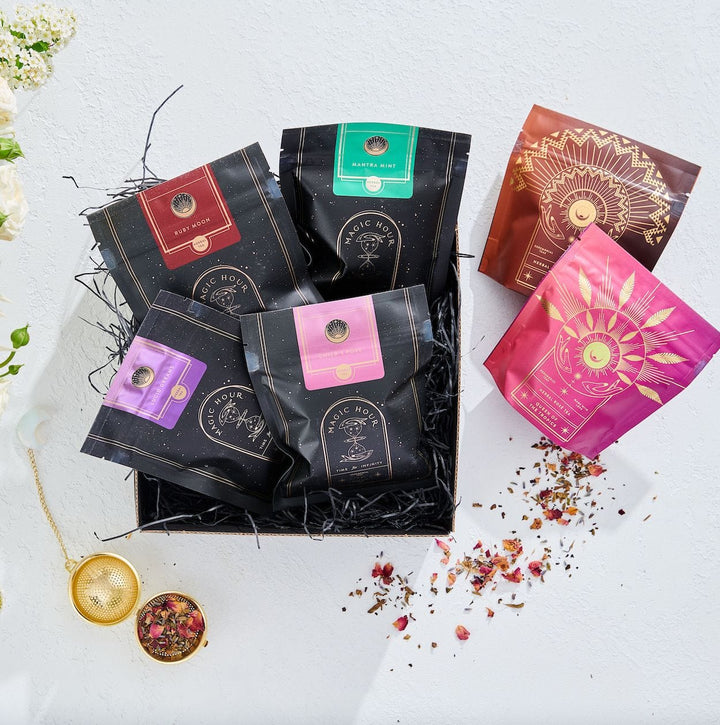 Magic Hour Herbal Magic Sampler Tea Box: Caffeine-Free Teas for Sleep ...