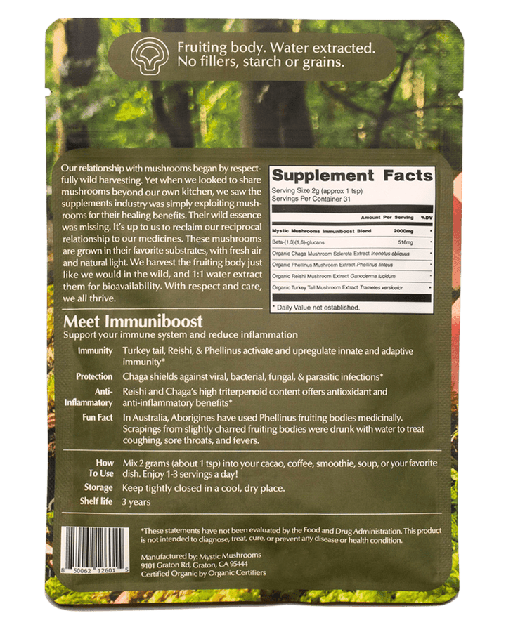 Ora Cacao Mystical Mushrooms ImmuniBoost Ceremonial Cacao with Powerful Medicinal Mushrooms
