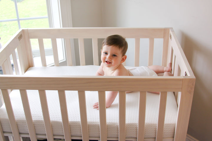 Proudly made in the U.S.A. with gentle, food-safe materials, this compact mattress is easy to clean and prioritizes your baby's safety.