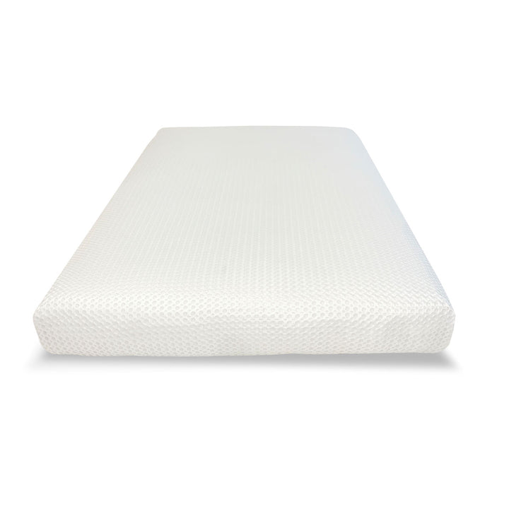 Naturepedic - Lullaby Earth Breathe-Safe Mini Crib Mattress has Polyester fill and polypropylene for interlinings with a food-grade polyethylene waterproof surface. 