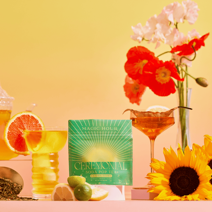 Magic Hour Lemon Lime Green Tea: Ceremonial Soda Pop Tea Zesty Citrus Burst
