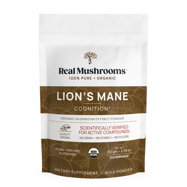 REAL MUSHROOMS Organic Lions Mane Mushroom Powder cognition