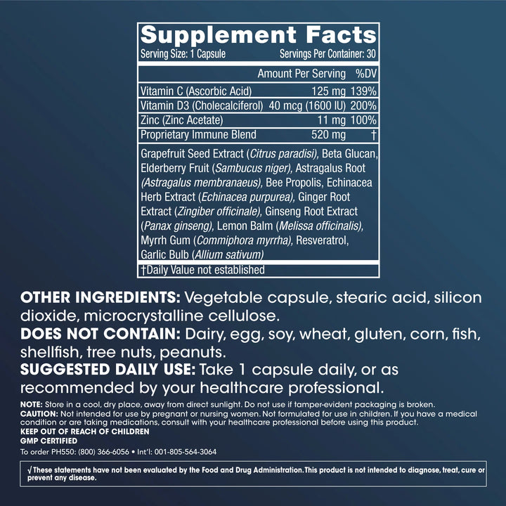ProHealth Super Immune Boost Pro Supplement Facts