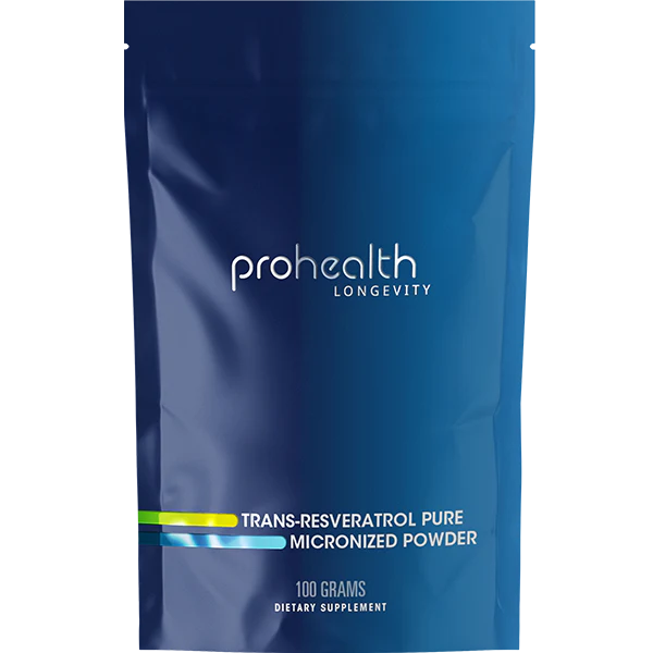 Prohealth Longevity Pure Trans-Resveratrol Micronized Powder - 100 gra ...