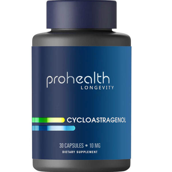 Prohealth Longevity Cycloastragenol delivers a clinically studied dose of this powerful triterpenoid—offering support for telomerase activity, DNA protection, and antioxidant balance in one clean capsule