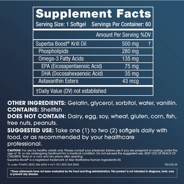 Pure Krill Oil Omega-3 - 500 mg, 60 softgels – The Swell Score