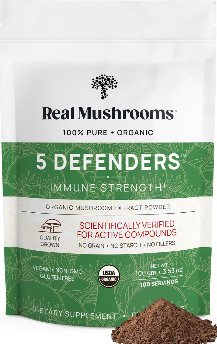 REAL MUSHROOMS 5 Defenders Organic Mushroom Complex – Bulk Powder