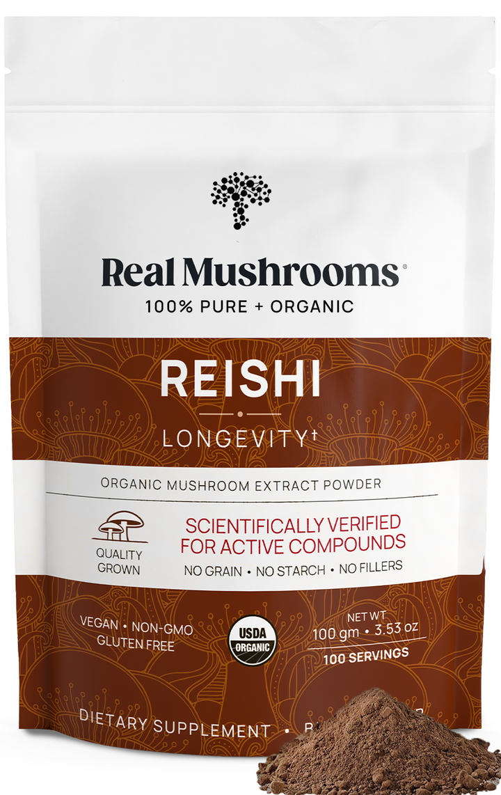 Real Mushrooms Organic Reishi Mushroom Powder – Bulk Extract