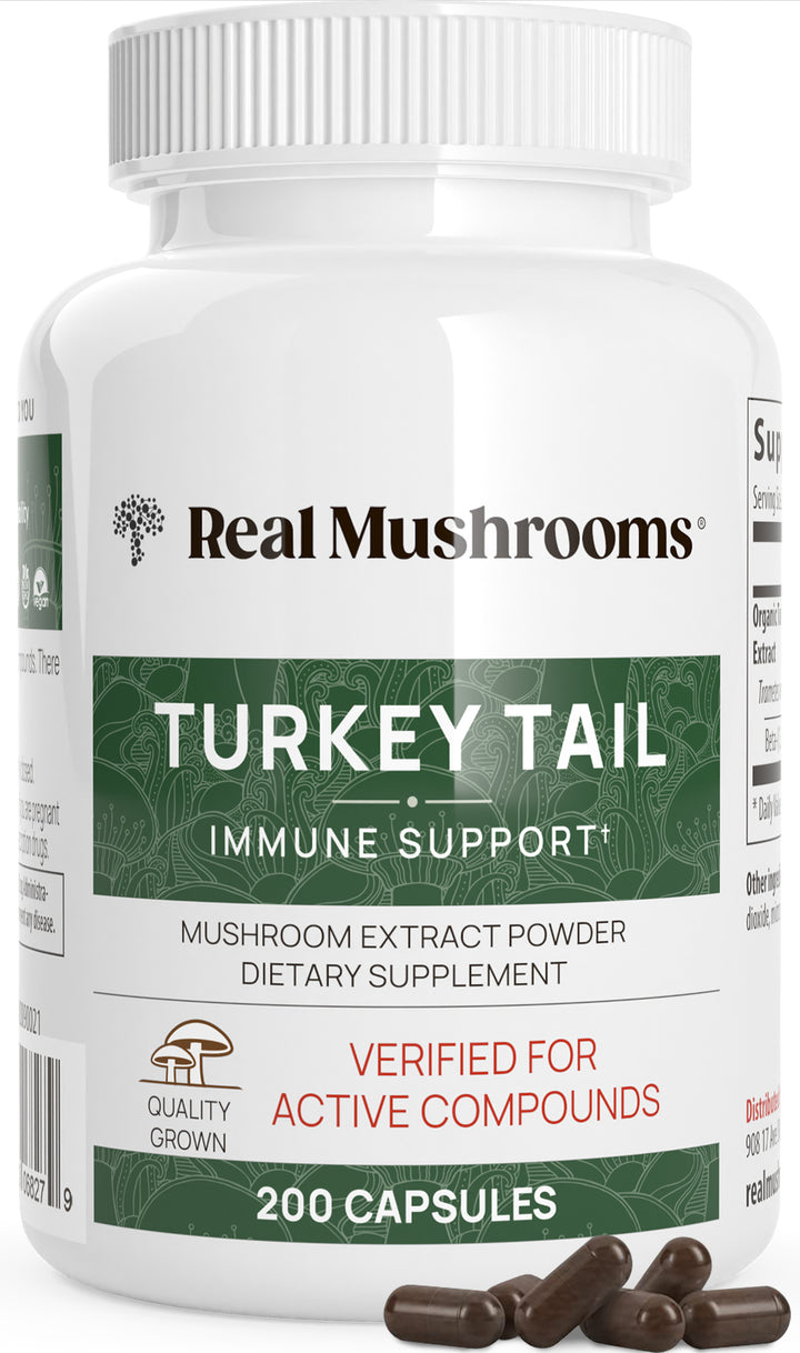 REAL MUSHROOMS Turkey Tail Mushroom Capsules 