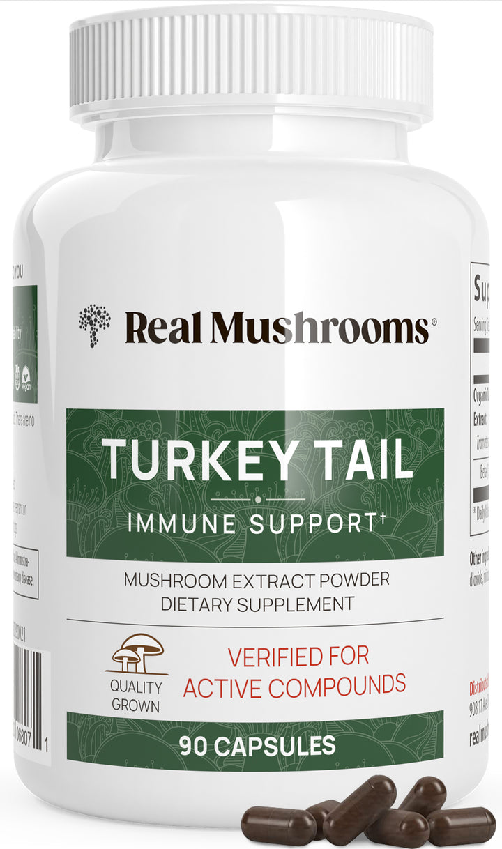 REAL MUSHROOMS Turkey Tail Mushroom 90 capsules