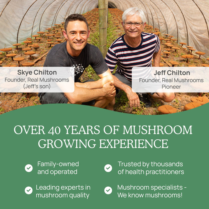 REAL MUSHROOMS history of mushroom growing experience 