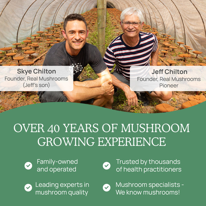 REAL MUSHROOMS history of mushroom growing experience 