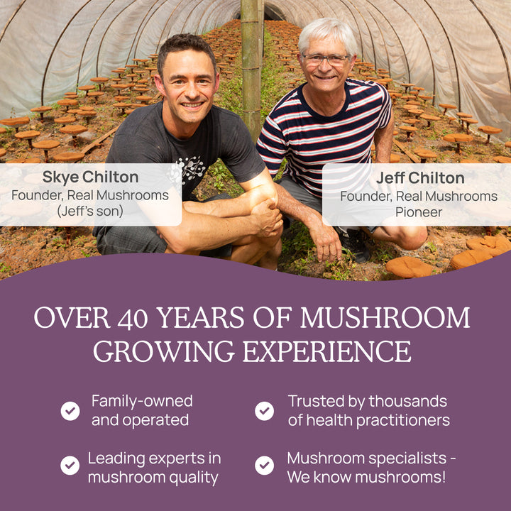 REAL MUSHROOMS history of mushroom growing experience 