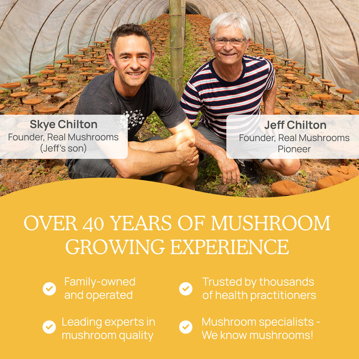 REAL MUSHROOMS has over 40 years of mushroom growing experience 