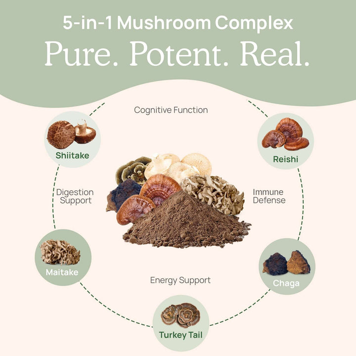 5 Defenders Mushroom Capsules 5-in-1 Complex