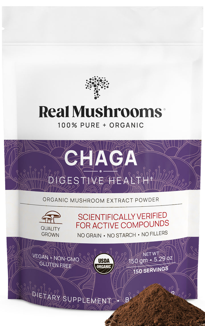 REAL MUSHROOMS Organic Chaga Extract Powder 150 gm