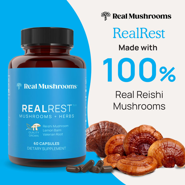 RealRest is made of 100% real Reishi mushrooms.