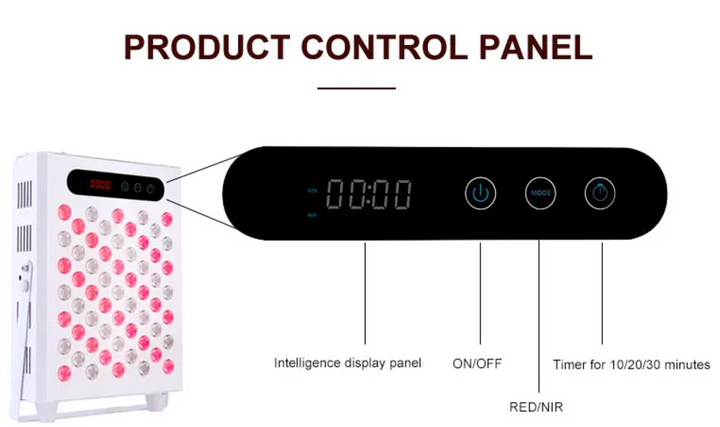 KinPro 600 High Power Red Light Therapy - Control Panel