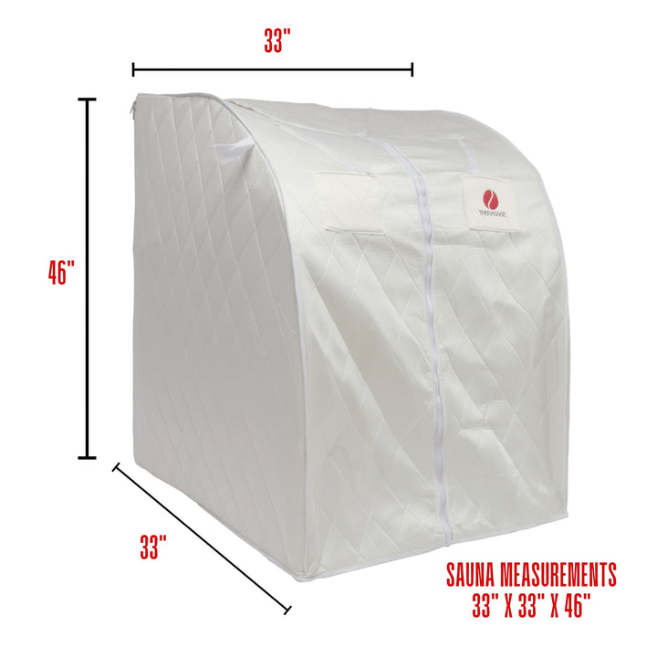 Thera360 Plus White Infrared Portable Sauna Measurements when assembled
