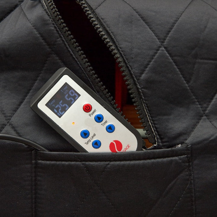 Therasage Thera360 Plus  infrared personal sauna controller in pocket