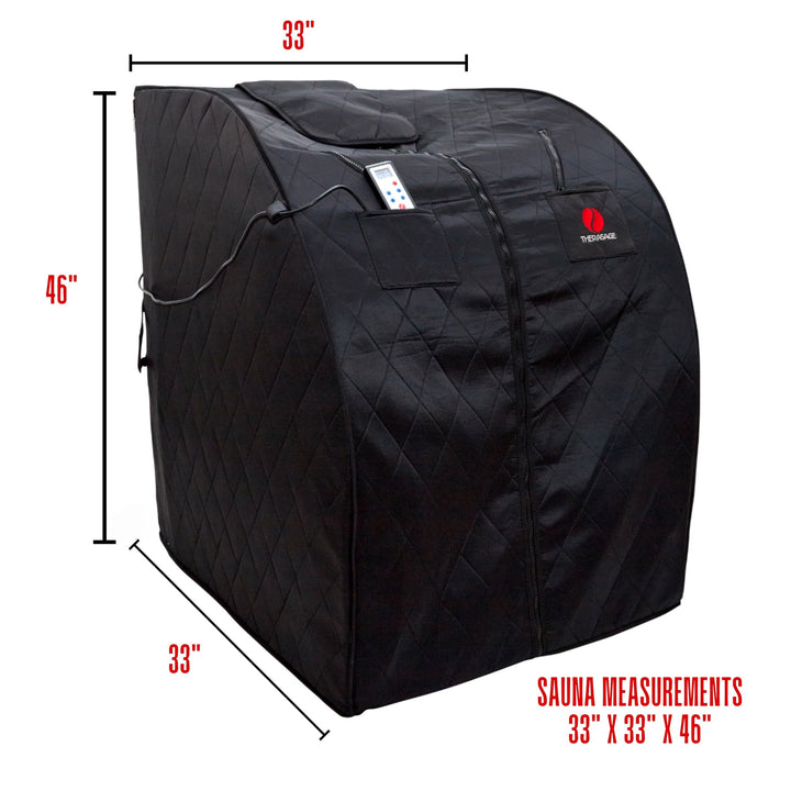 Thera360 Plus infrared portable sauna measurements when assembled