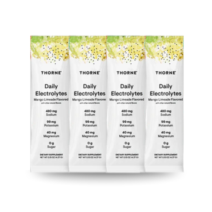 4 sticks of Thorne Daily Electrolytes - Mango Limeade
