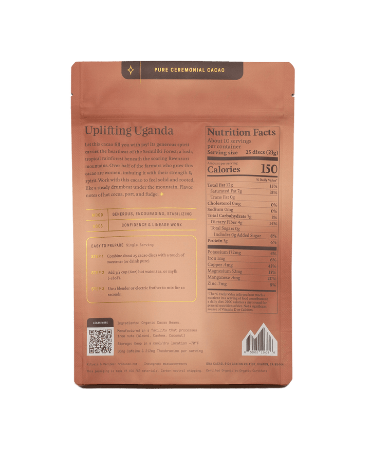 Ora Cacao Uplifting Uganda Discover Upliftment in Every Sip—Ceremonial-Grade Ugandan Cacao
