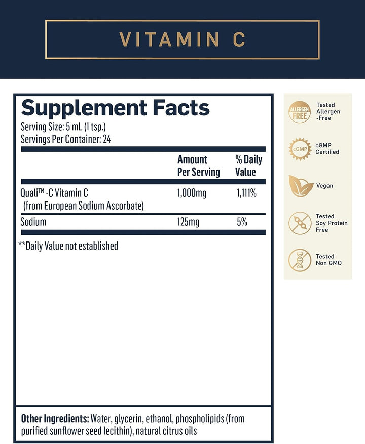 Quicksilver Scientific Liposomal Vitamin C Supplement Facts