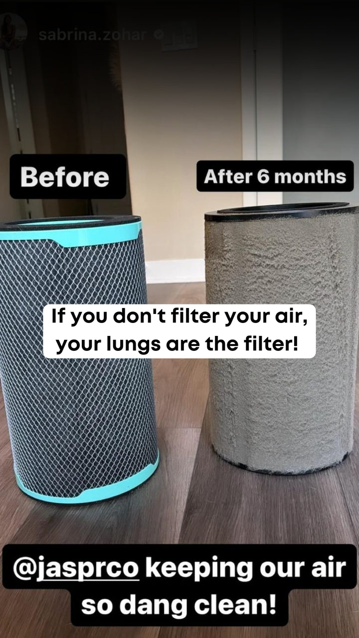 Before and After 6 months of JASPR Air Purifier