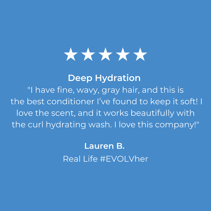 5 Star customer review EVOLVh SmartCurl Gentle Conditioner For Hydrated Curls