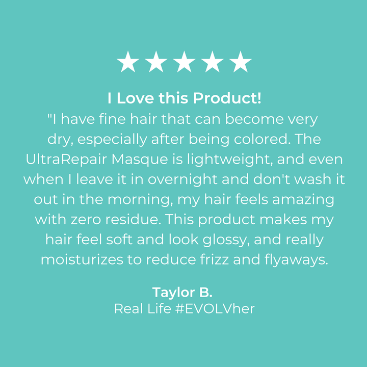 5 Star customer review of EVOLVh UltraRepair Reconstructing Masque