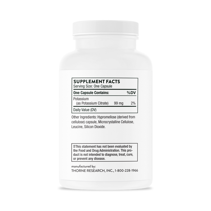 Thorne Potassium Citrate Suggested Use