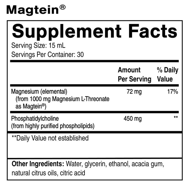 Quicksilver Magnesium L-Threonate  Authentic Supplement Facts