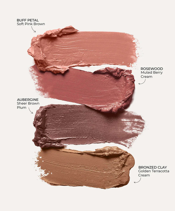 Fitglow Buffed Glow Palette - Buff Petal, Rosewood, Aubergine, Bronzed Clay