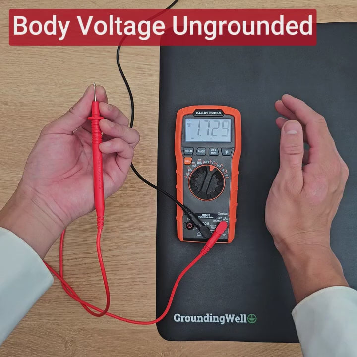 GroundingWell™ Mat - Body voltage Grounded