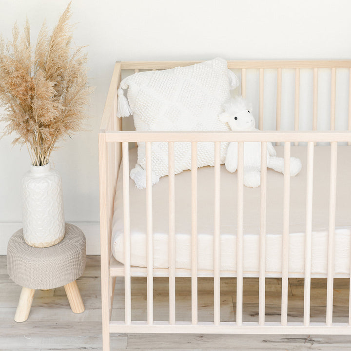 Simply Organic Bamboo fitted crib sheets sand