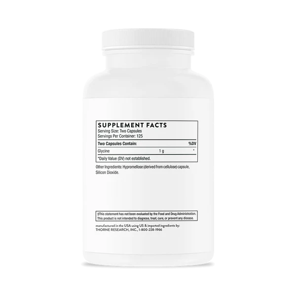 Thorne Glycine - Supplement Facts