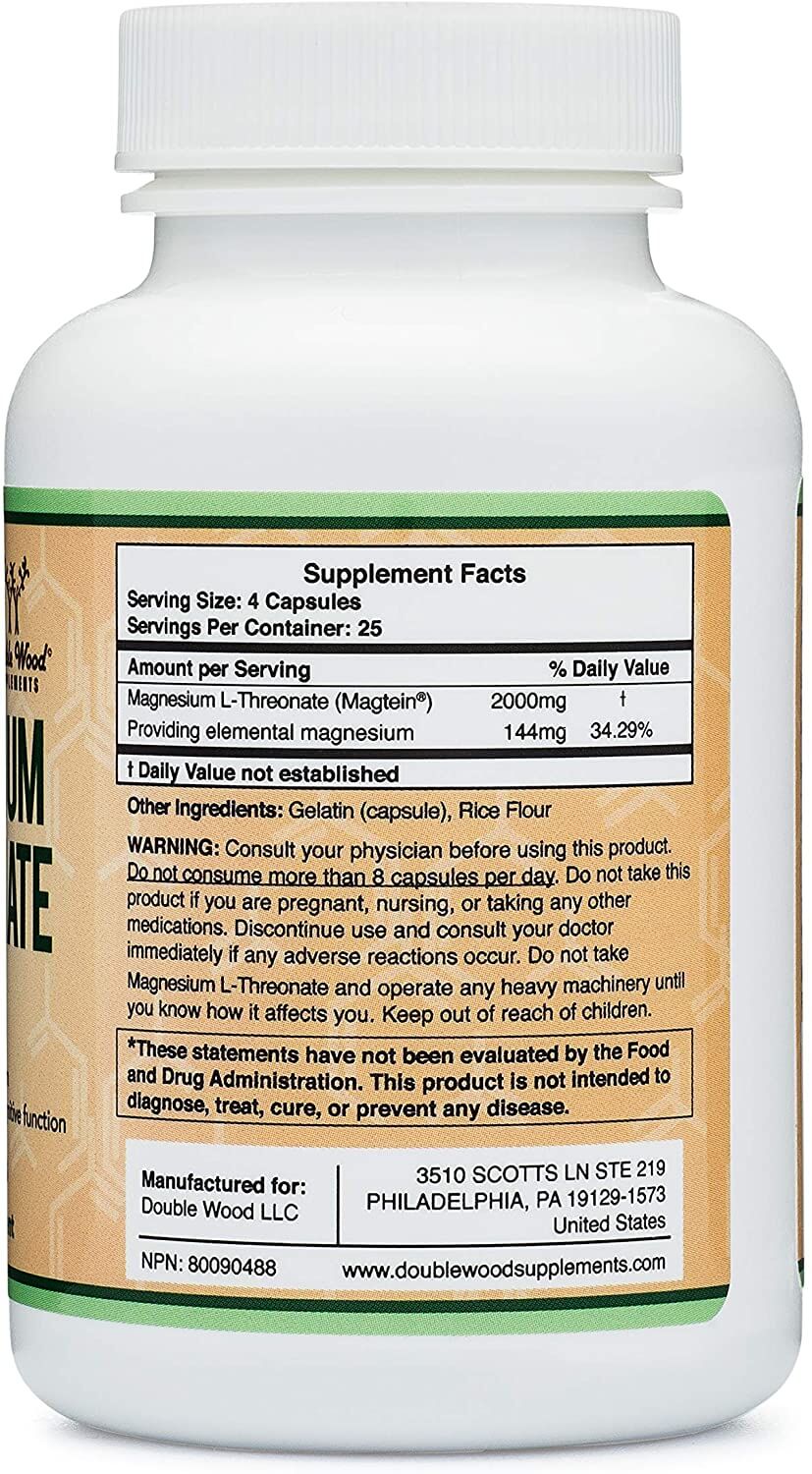 Magnesium Threonate Side Effects DoubleWood Magnesium LThreonate